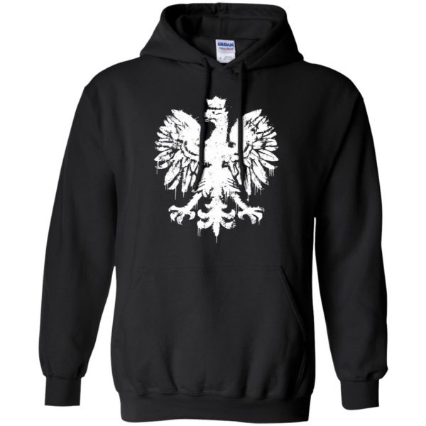 polish eagle hoodie - black