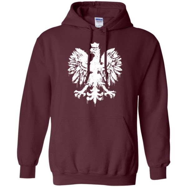 polish eagle hoodie - maroon
