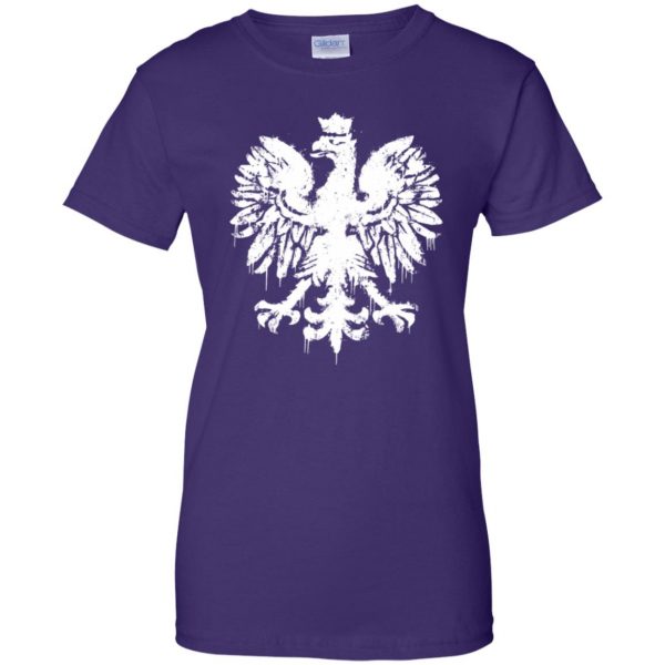 polish eagle womens t shirt - lady t shirt - purple