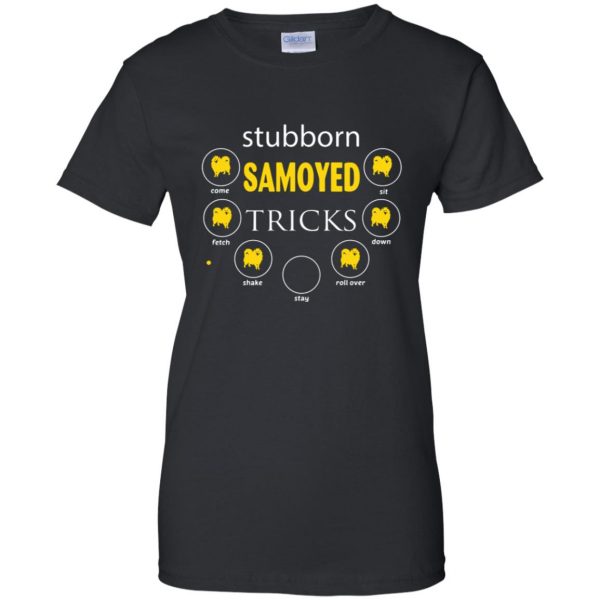 samoyed womens t shirt - lady t shirt - black