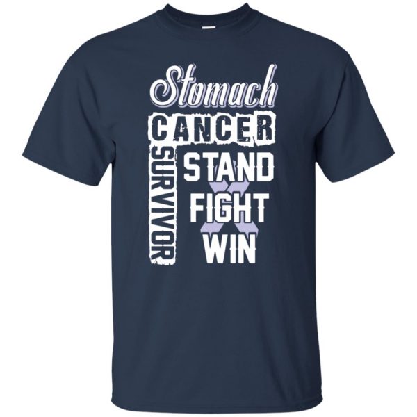 stomach cancer t shirt - navy blue