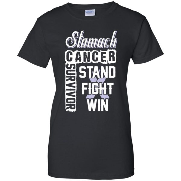 stomach cancer womens t shirt - lady t shirt - black