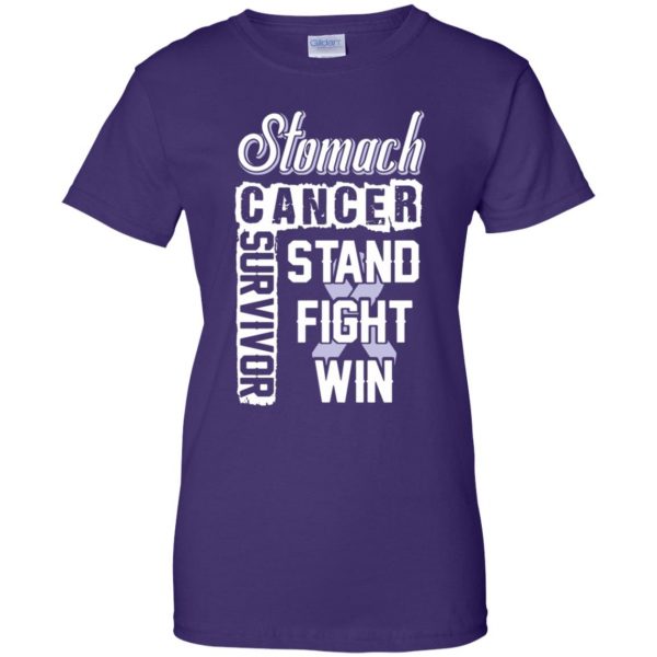 stomach cancer womens t shirt - lady t shirt - purple