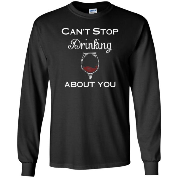 drinking about you long sleeve - black