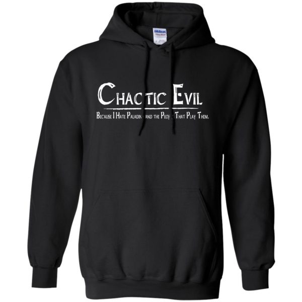chaotic evil hoodie - black
