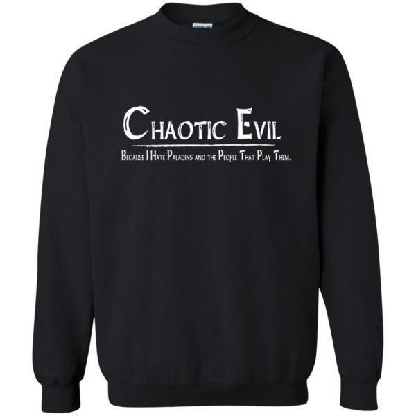 chaotic evil sweatshirt - black