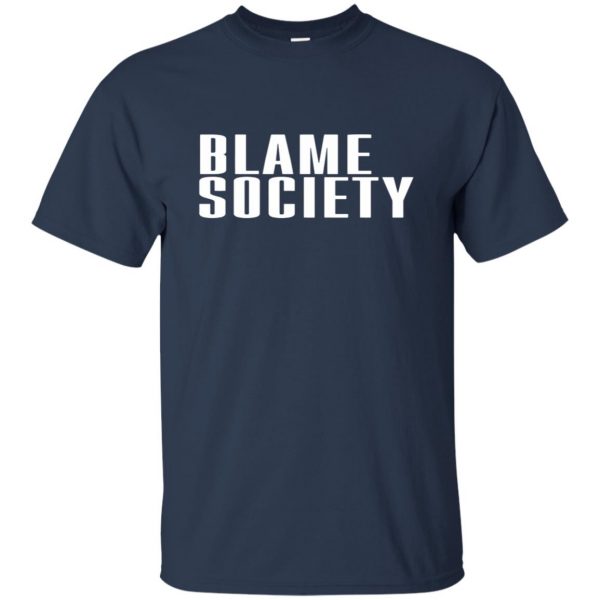 blame society t shirt - navy blue