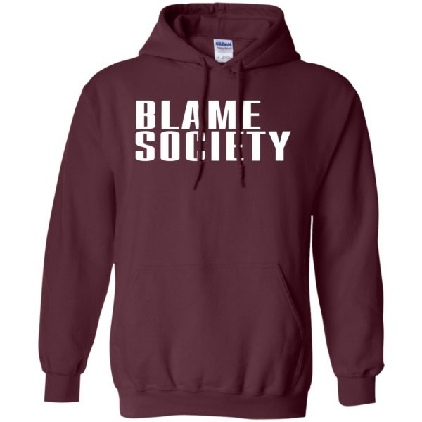 blame society hoodie - maroon