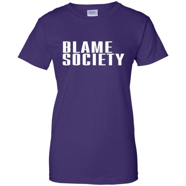 blame society womens t shirt - lady t shirt - purple