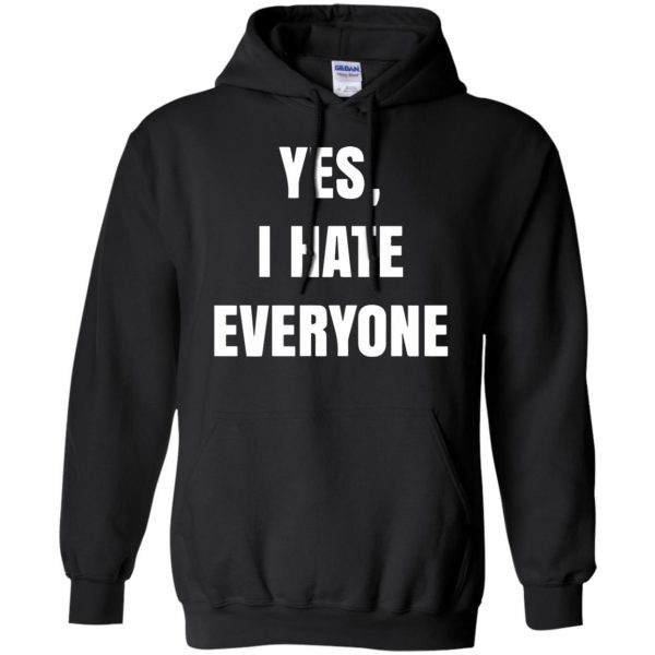 i hate everyone hoodie - black