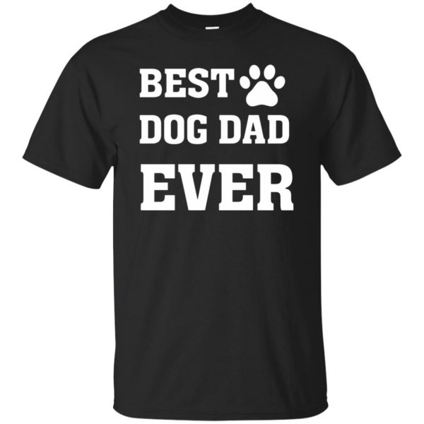best dog dad t shirt - black